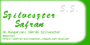 szilveszter safran business card